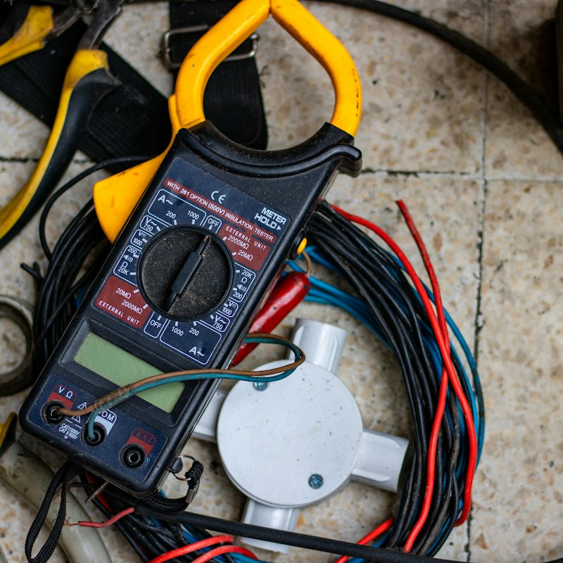 Close-up of electrical work